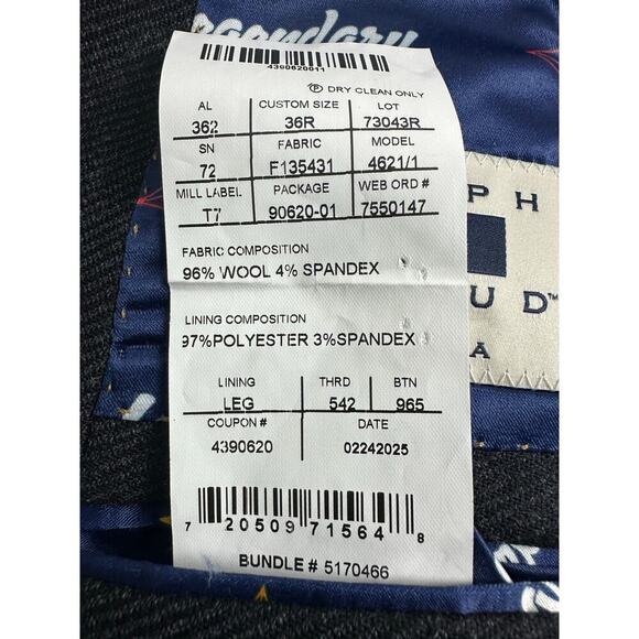 Joseph Abboud Women's 8 36 R Tollegno 1900 Italian Wool Blazer Suit Black NWOT - Picture 10 of 16